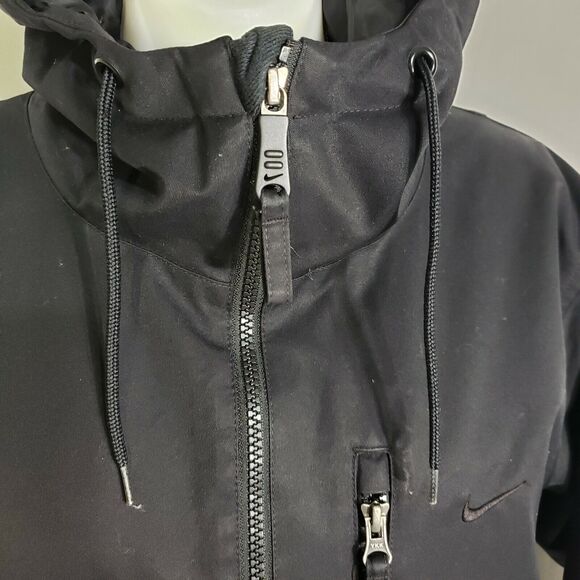 Nike Women Engineered for world class athletes Jacket Medium Black Hooded Pocket - Picture 7 of 12